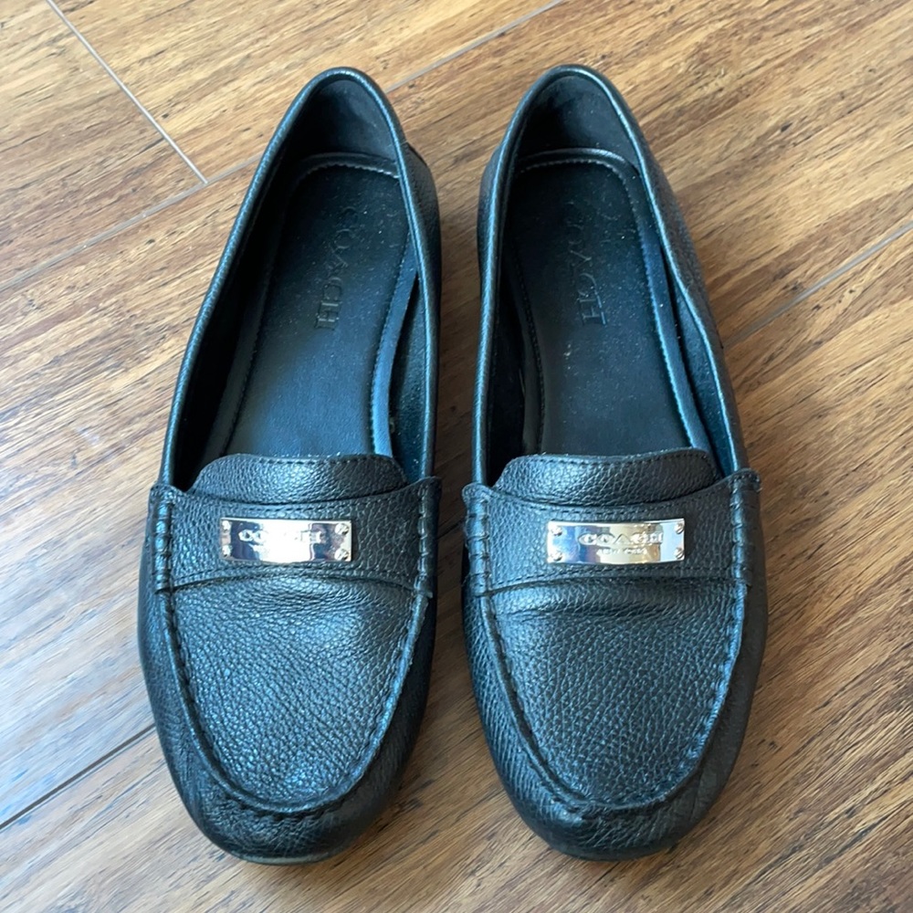 Coach leather loafers flats